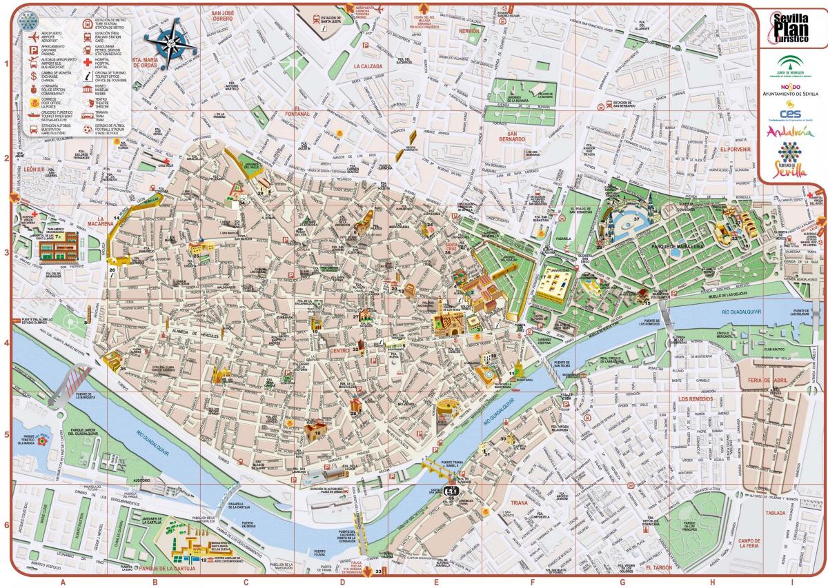 karta iz Sevilje u centru grada 