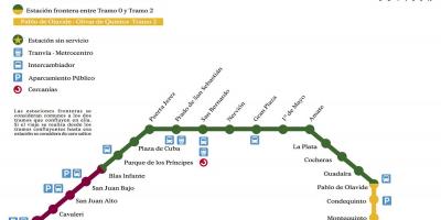 Metro Sevilje mapu
